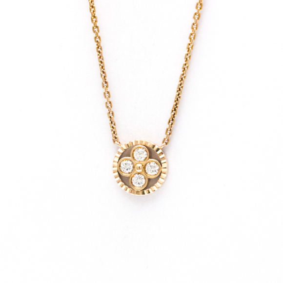 LOUIS VUITTON 18k Rose Gold Diamond Necklace - Picture 1 of 9